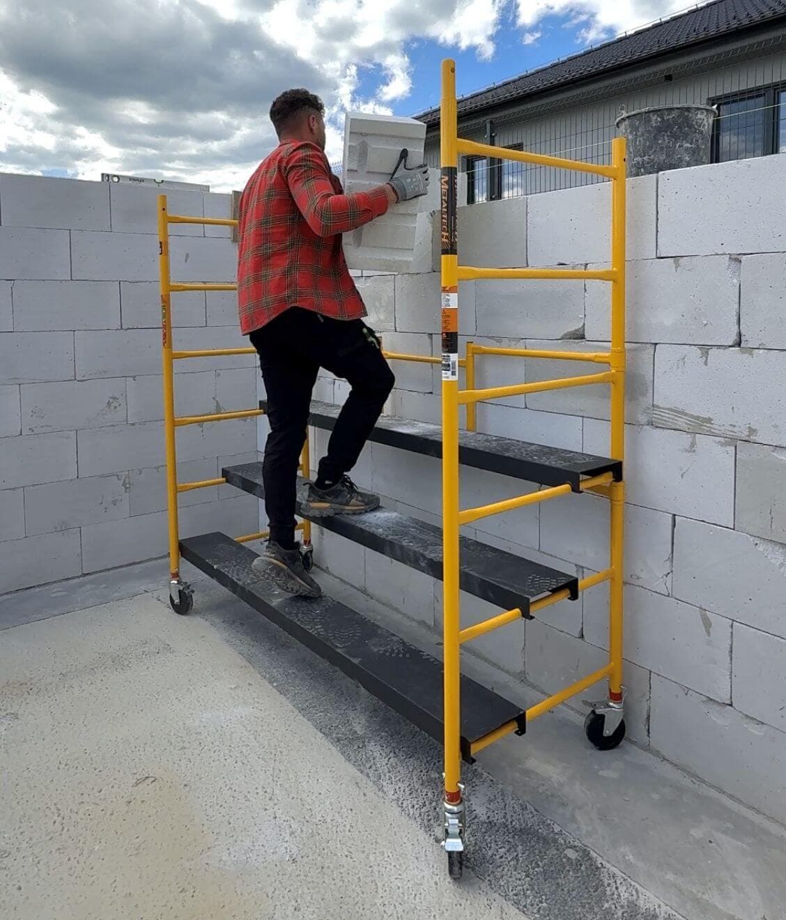 Platforms usable as stairs and work surface